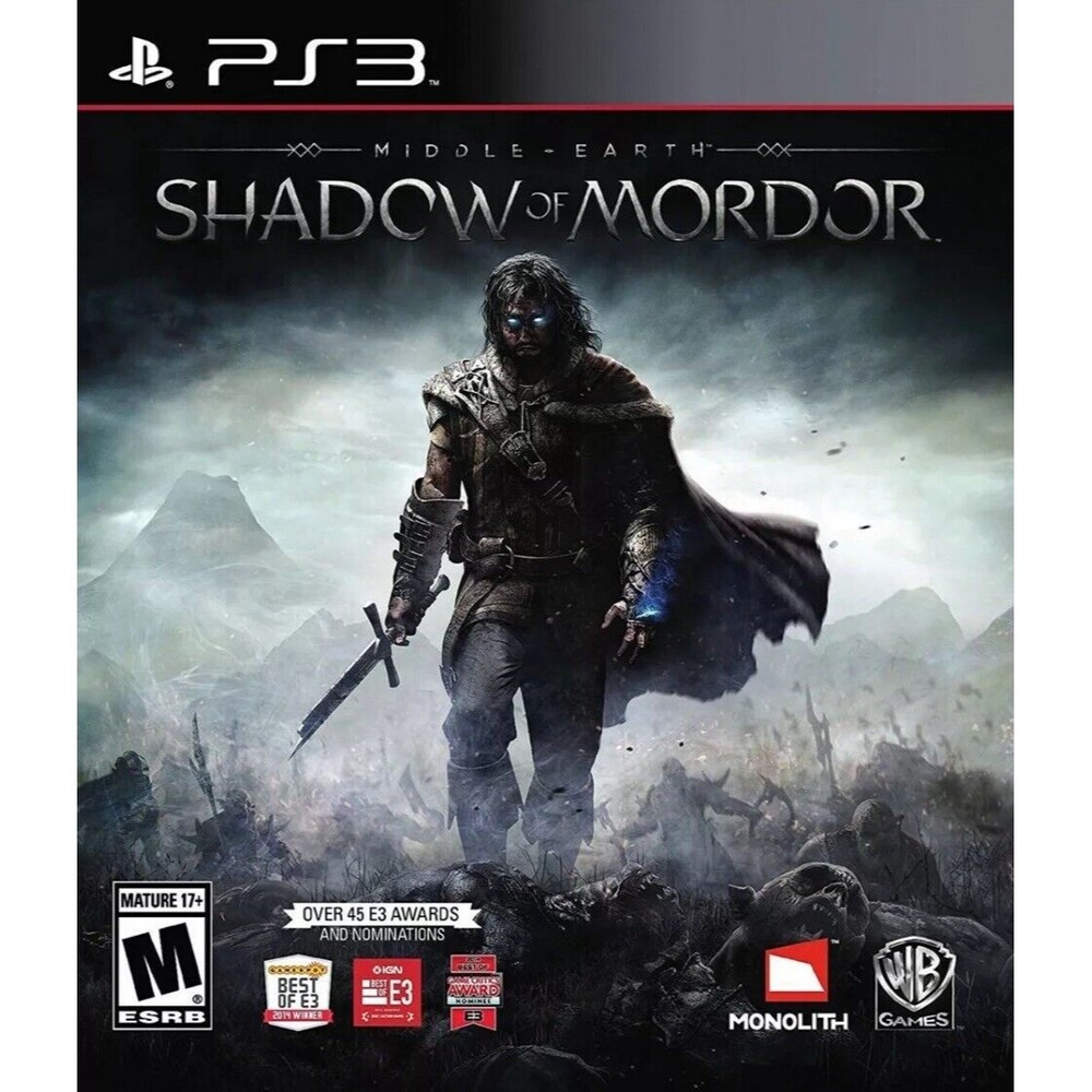 Middle Earth Shadow of Mordor For PlayStation 3 With Case PS3
